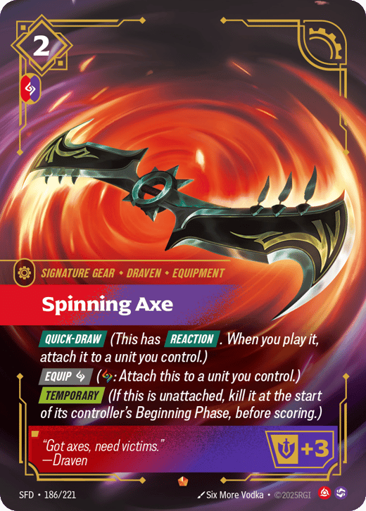 Spinning Axe SFD-186/221 — Spiritforged