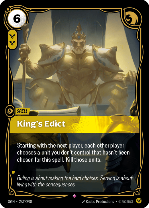 King's Edict OGN-237/298 — Origins