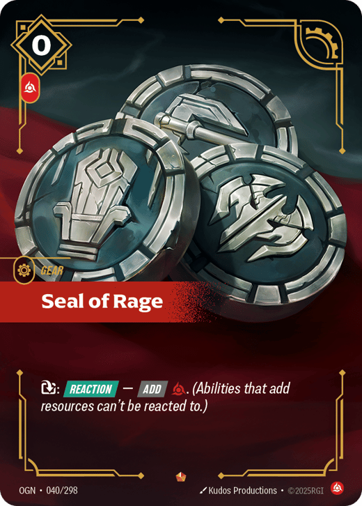 Sceau de rage OGN-040/298 — Origins
