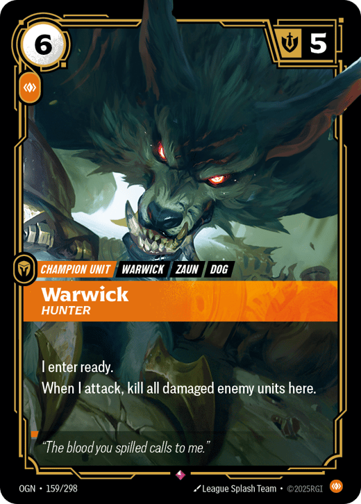 Warwick, Hunter OGN-159/298 — Origins