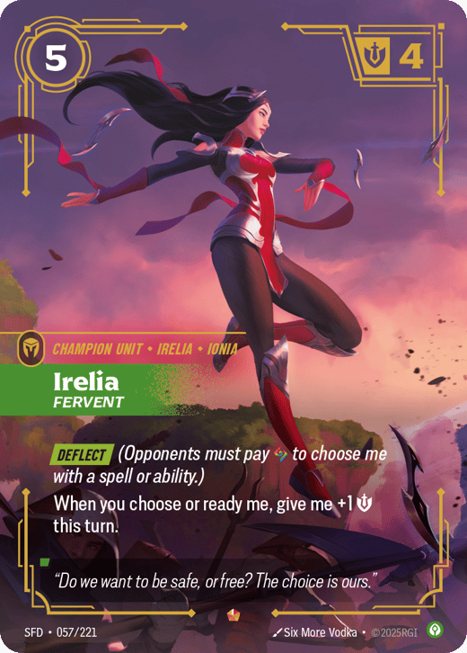 Irelia, Fervente SFD-057/221 — Spiritforged