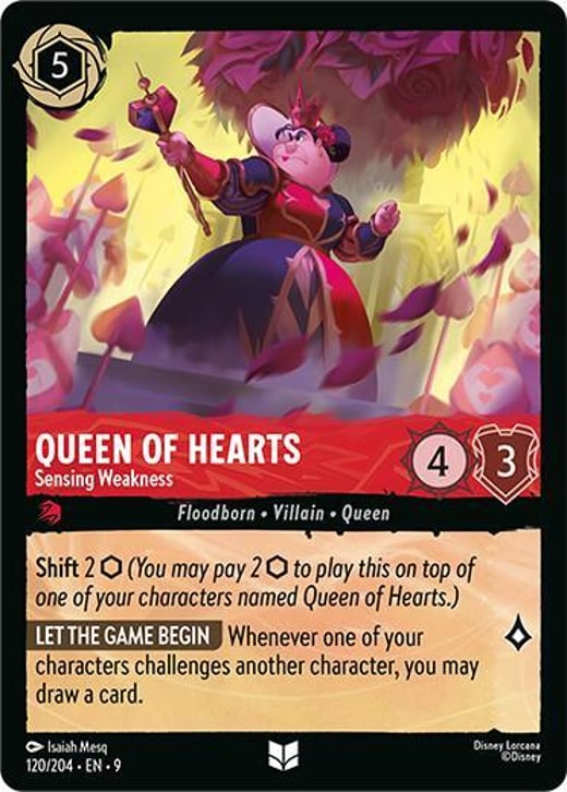 Queen of Hearts - Sensing Weakness 120/204 — Fabled