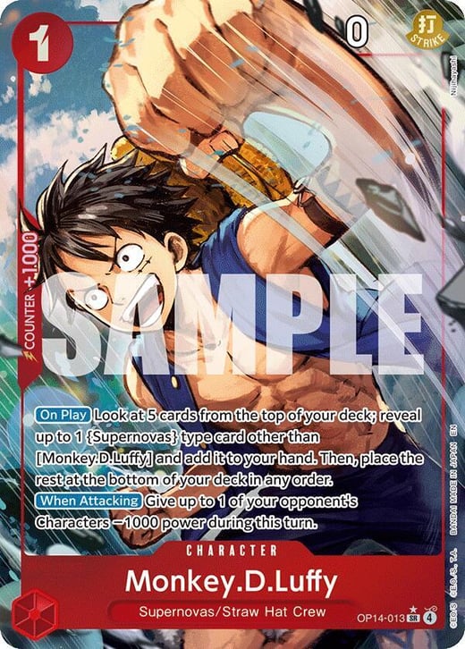 Monkey D. Luffy OP14-013_p1 — OP-14 The Azure Sea's Seven