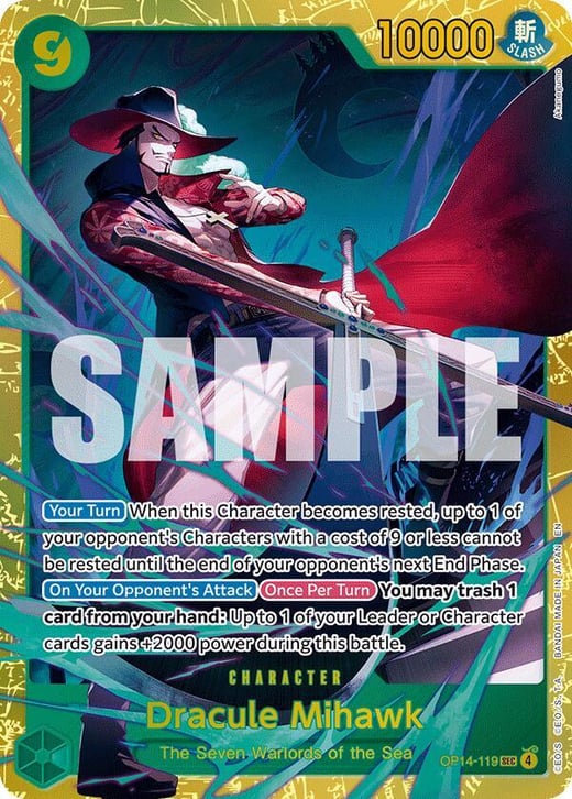 Dracule Mihawk OP14-119 — OP-14 The Azure Sea's Seven