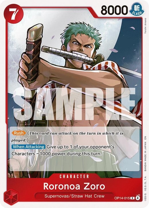 Roronoa Zoro OP14-015 — OP-14 The Azure Sea's Seven