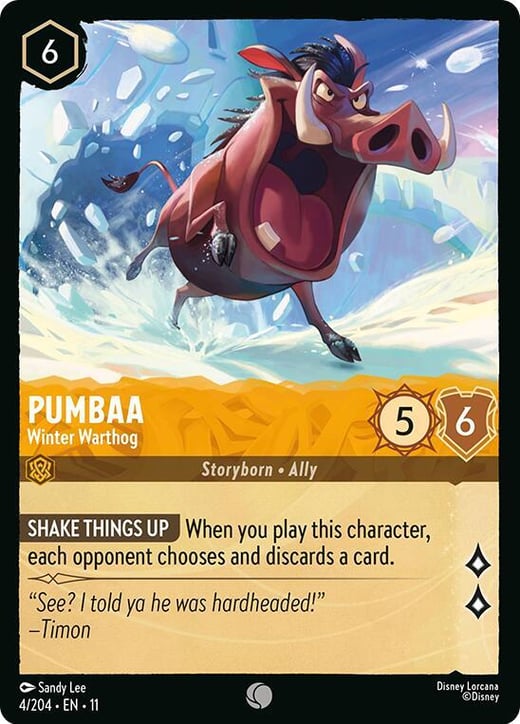 Pumbaa - Phacochère hivernal 4/204 — Winterspell
