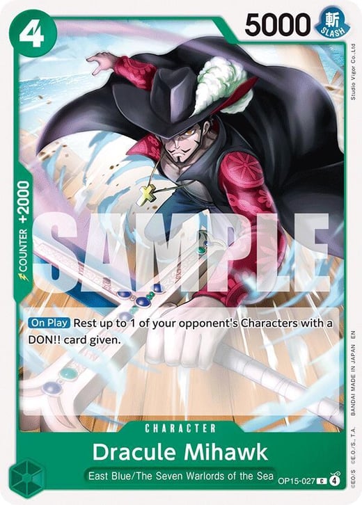 Dracule Mihawk OP15-027 — OP-15 Adventure on Kami's Island