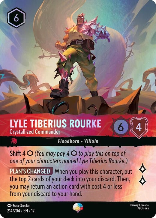 Lyle Tiberius Rourke - Crystallized Commander (Epic) 214/204 — Wilds Unknown