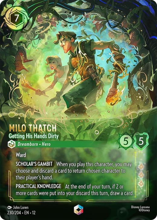 Milo Thatch - Getting His Hands Dirty (Enchanted) 230/204 — Wilds Unknown