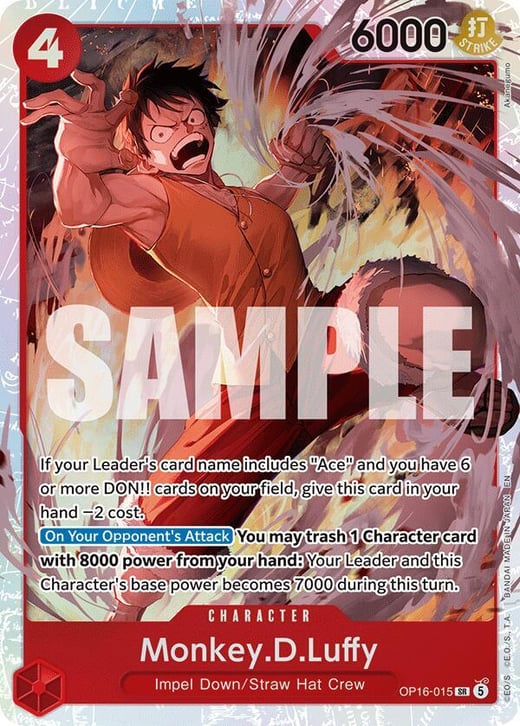 Monkey D. Luffy OP16-015 — OP-16 The Time of Battle