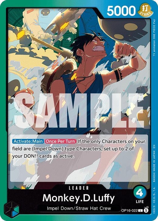 Monkey D. Luffy OP16-022 — OP-16 The Time of Battle